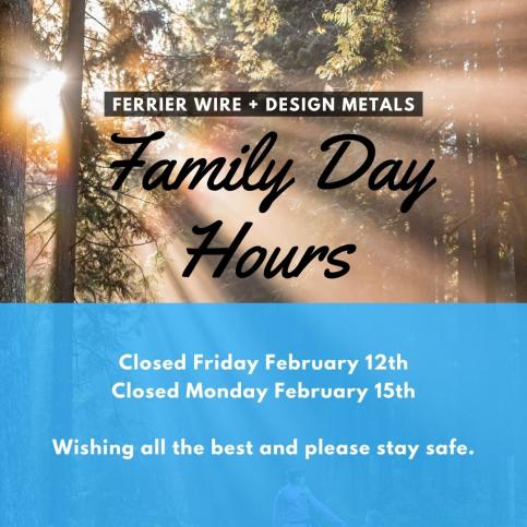 Ferrier Wire: Family Day Hours